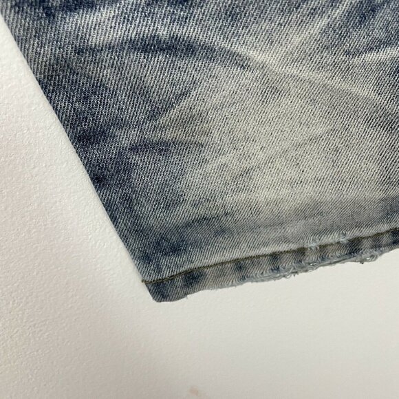Premium Label NY Luxury Goods Acid Washed distressed Jeans mens 34x32 - Picture 8 of 11